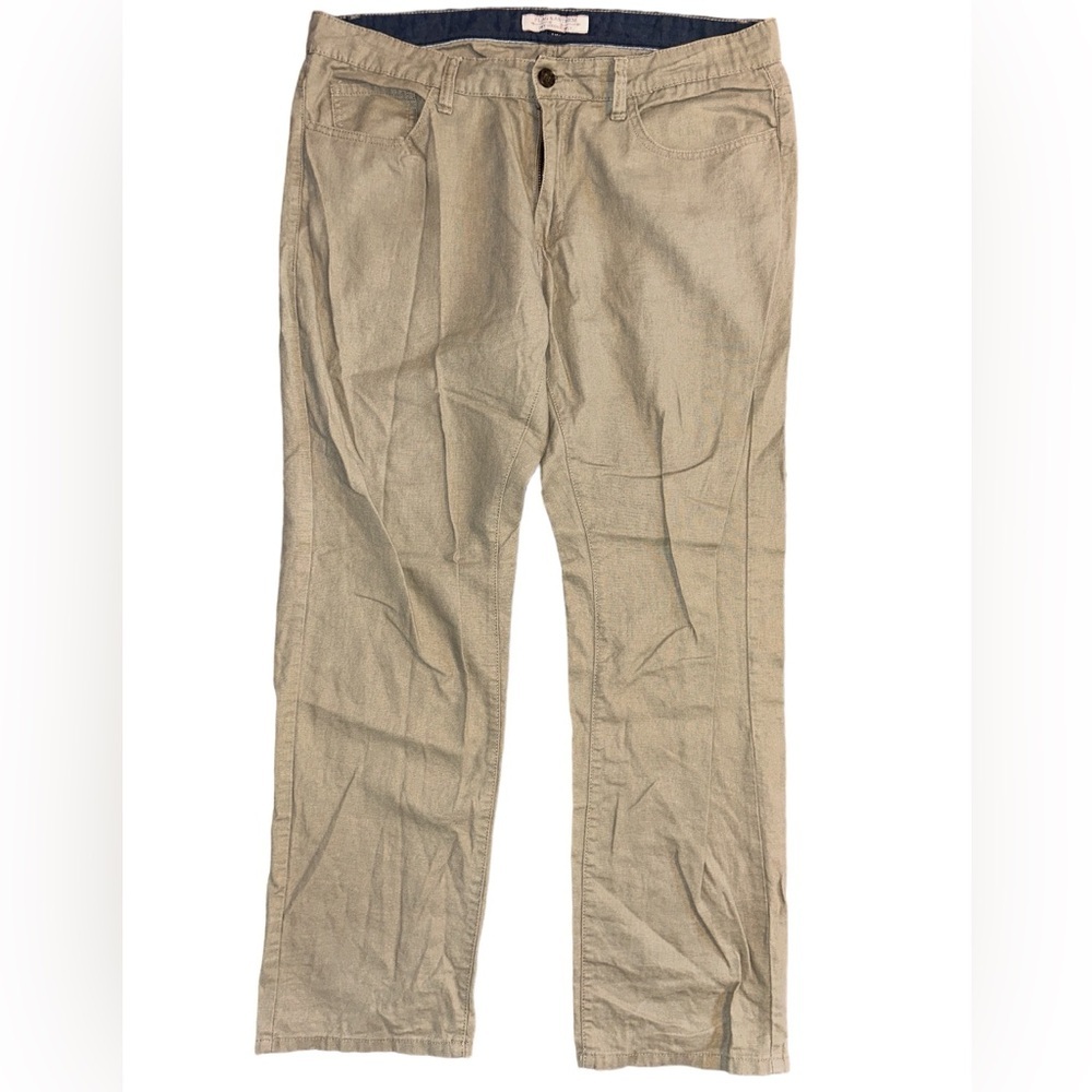 Flag & Anthem straight linen blend pant